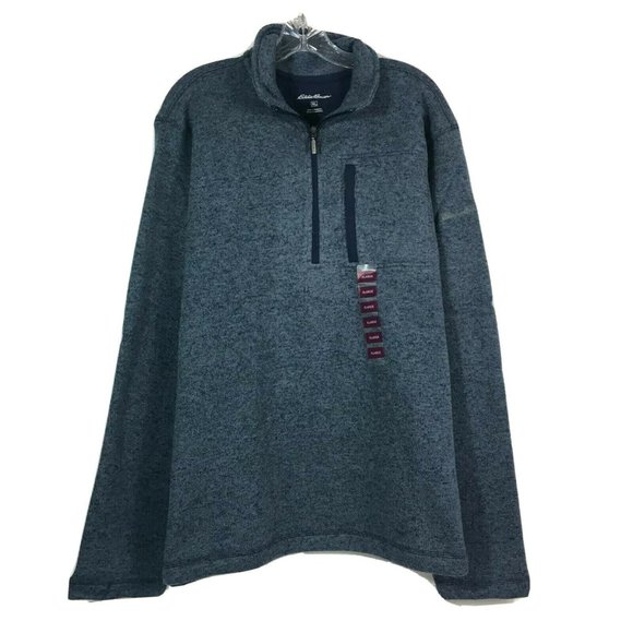 Eddie Bauer Mens Sweater Fleece Classic Quarter